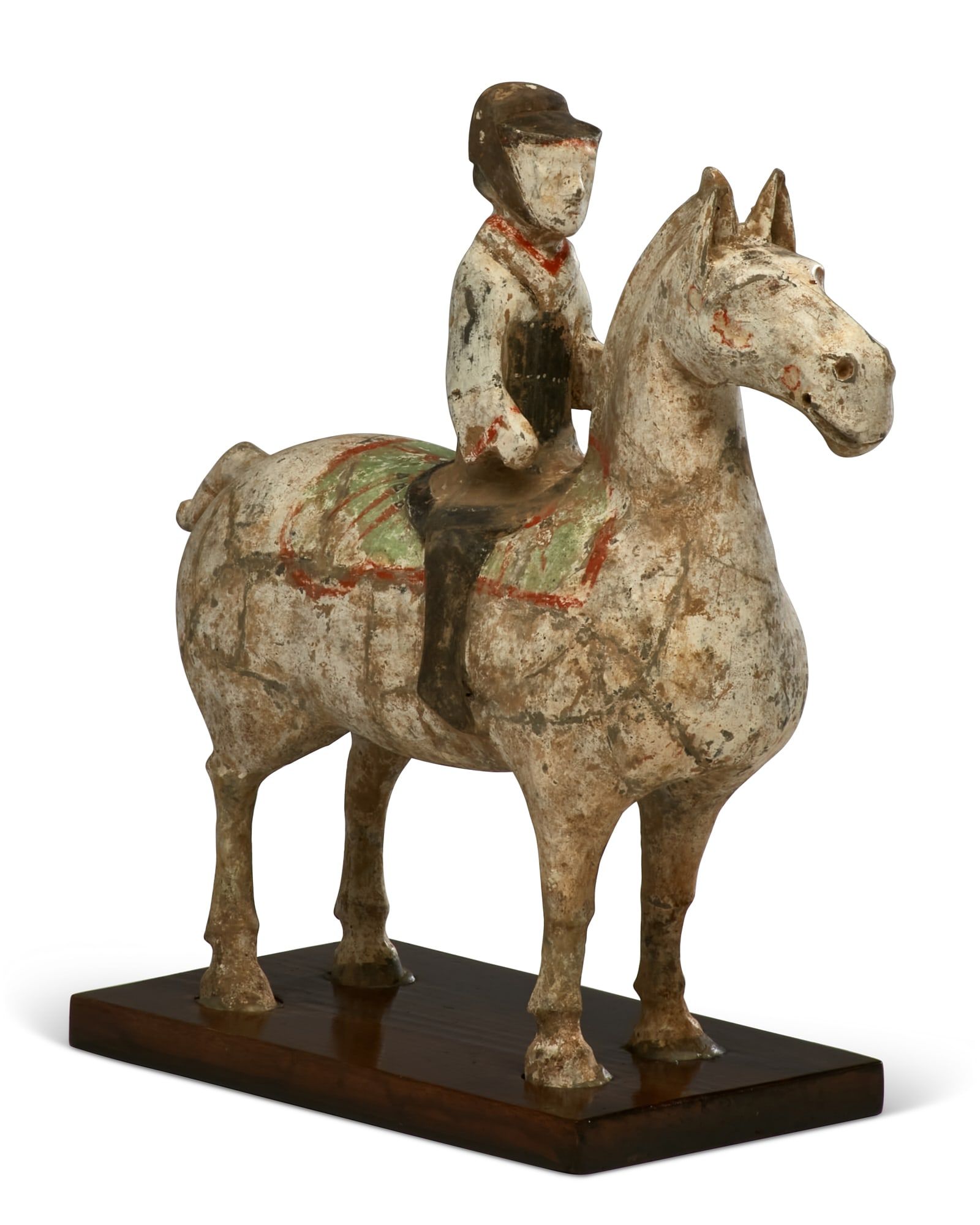 A CHINESE TINTED POTTERY MODEL OF