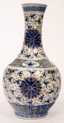 A Chinese vase decorated in