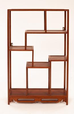 A Chinese wall shelf, 55cm wide x