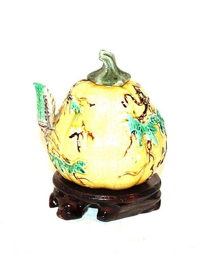 A CHINESE WATER DROPPER, GOURD