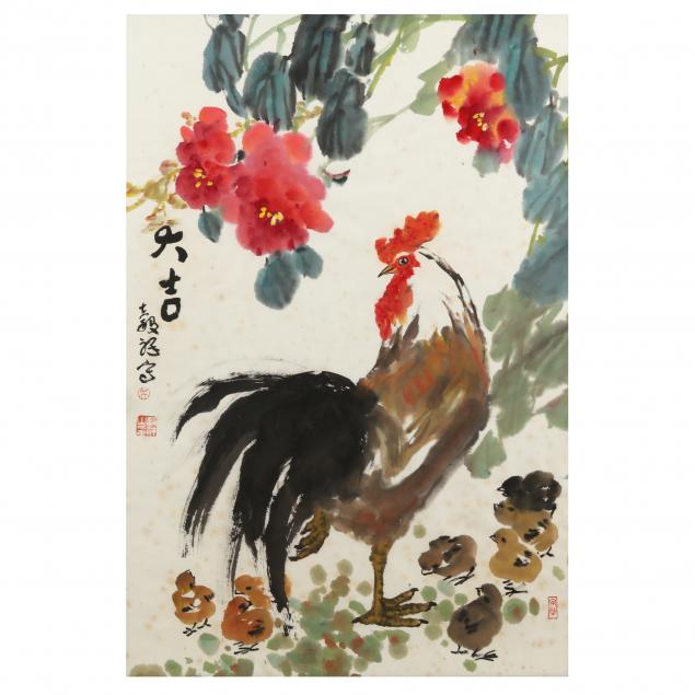 A CHINESE WATERCOLOR PAINTING OF