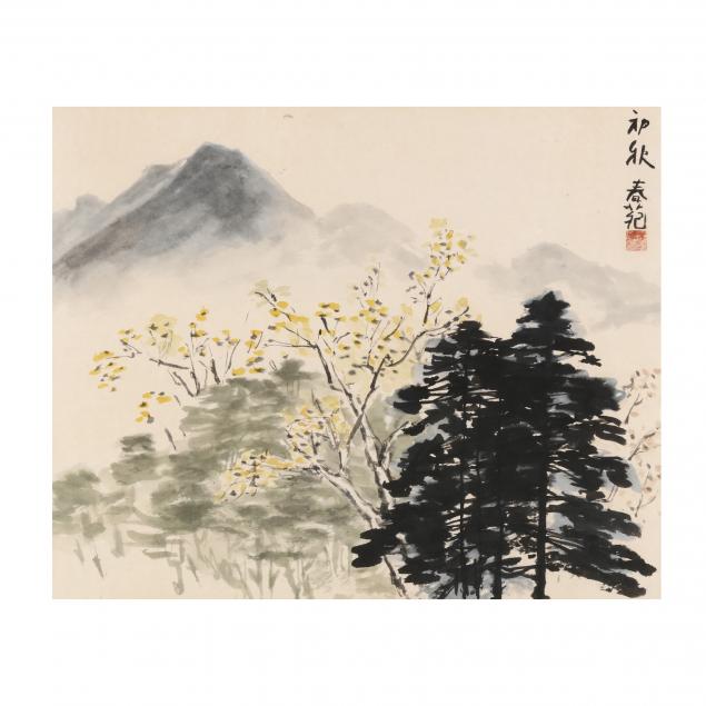 A CHINESE WATERCOLOR PAINTING OF