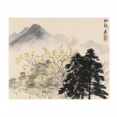A CHINESE WATERCOLOR PAINTING