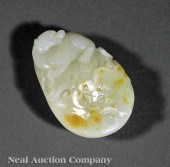 A Chinese White and Russet Jad