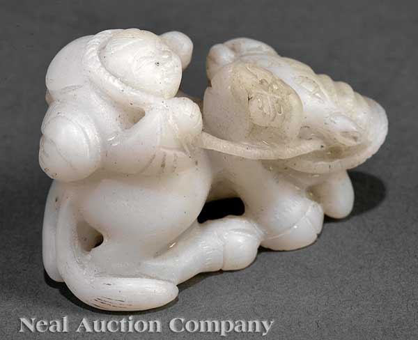 A Chinese White Jade Boy and