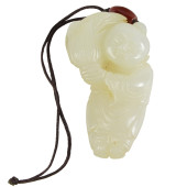 A CHINESE WHITE JADE BOY TOGGL