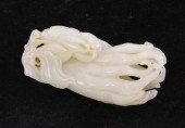 A Chinese white jade carving o