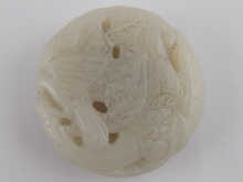 A Chinese white jade circular
