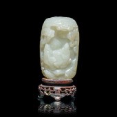 A Chinese White Jade 'Scholars