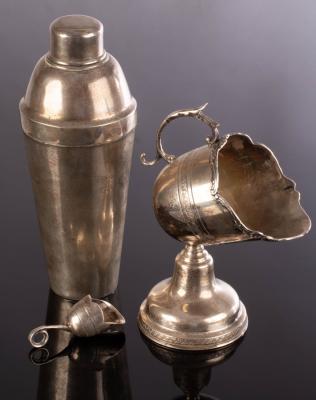 A Chinese white metal cocktail