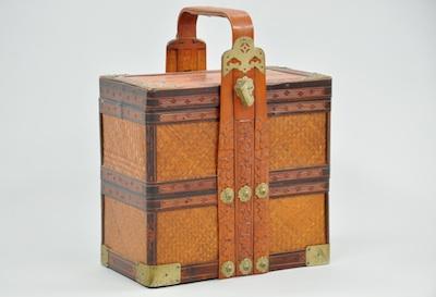 A Chinese Wicker Bridal Basket with
