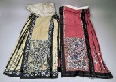 A Chinese wine silk pleated wr