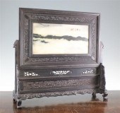 A Chinese wood framed 'dreamst