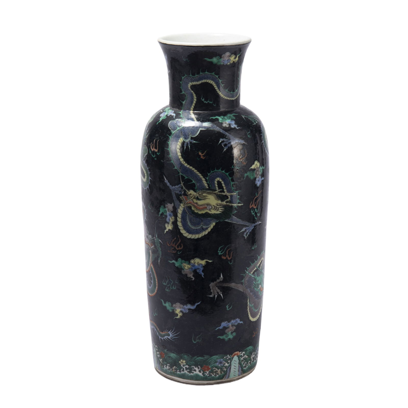 A CHINESE WUCAI GLAZE DRAGON