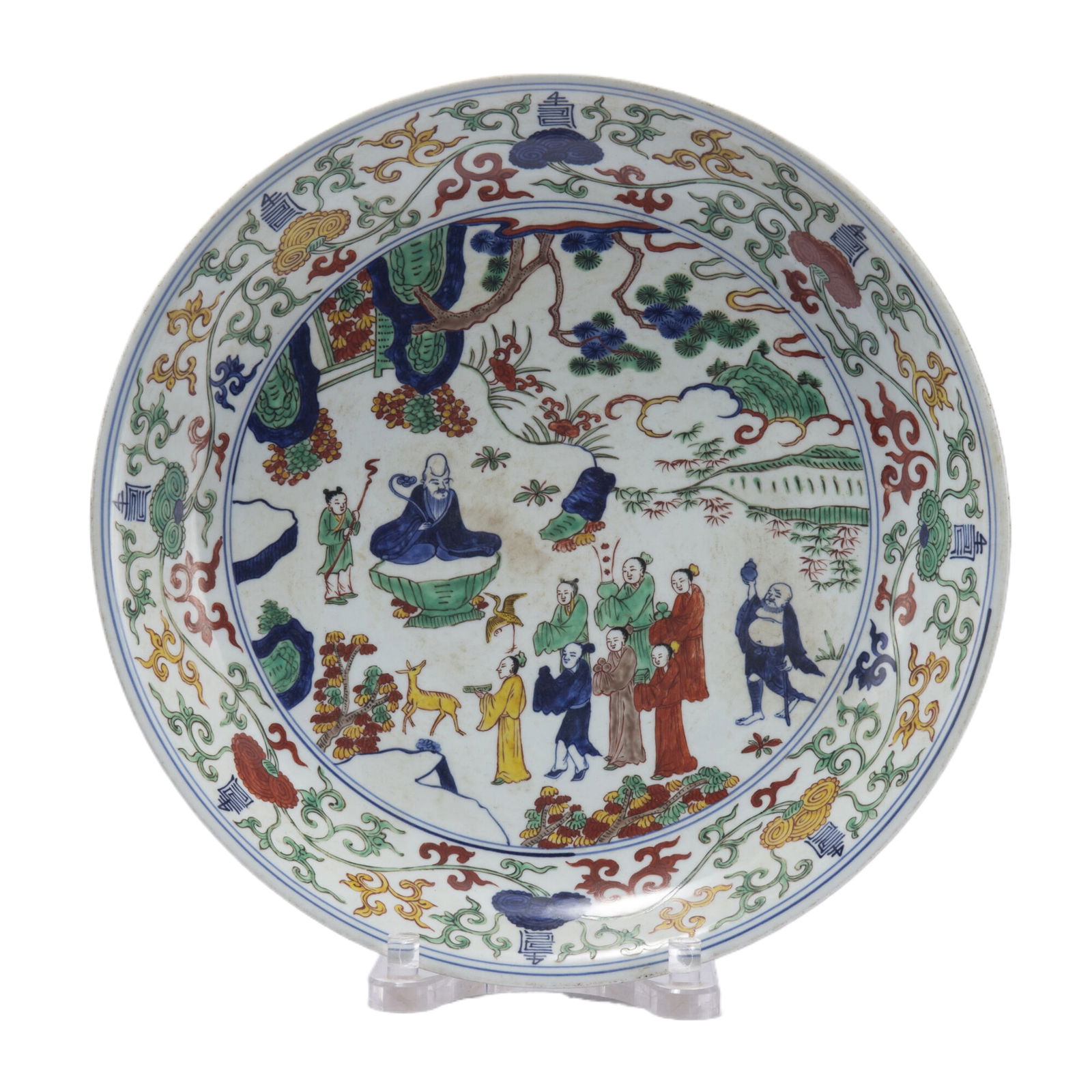 A CHINESE WUCAI GLAZE PORCELAIN