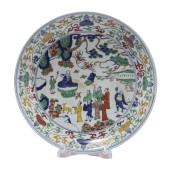 A CHINESE WUCAI GLAZE PORCELAI