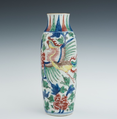 A Chinese Wucai Vase Transitional