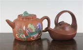 A Chinese Yixing enamelled sto