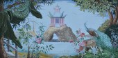 A CHINOISERIE PEACOCK AND PAGO