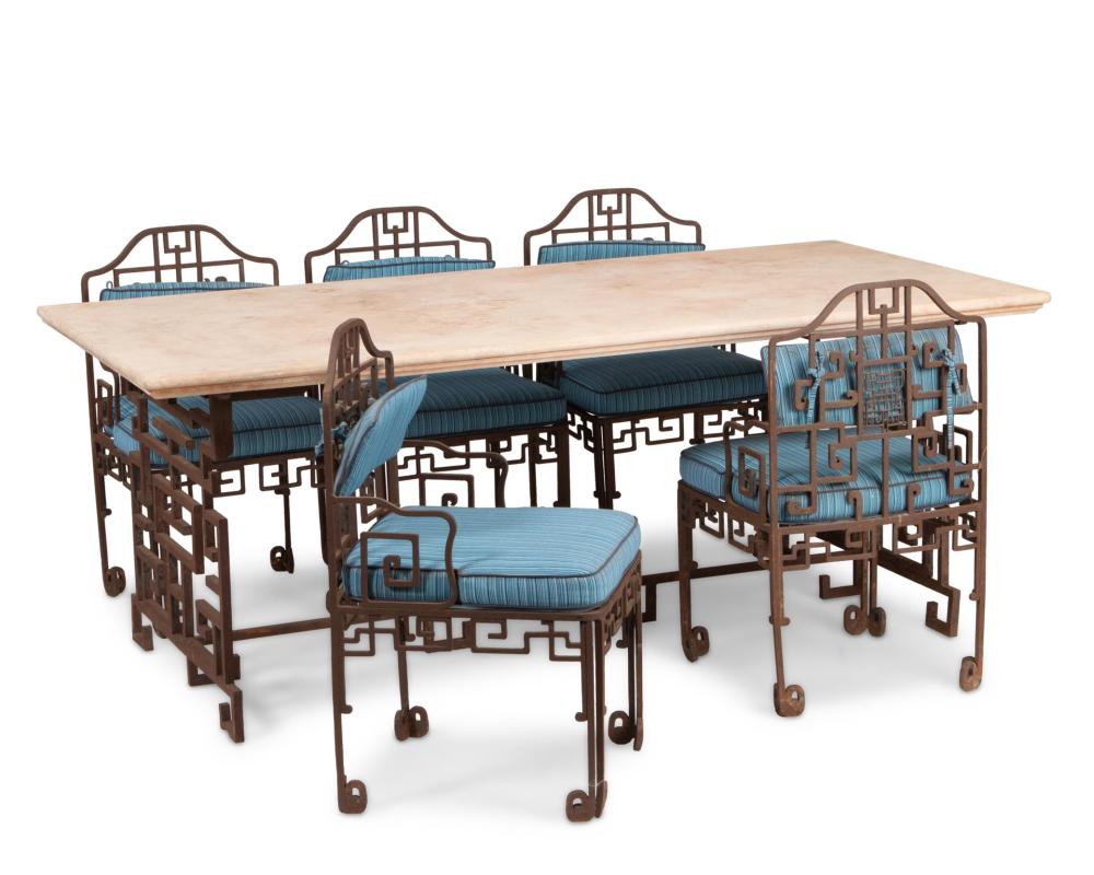A CHINOISERIE-STYLE CAST IRON