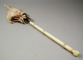 A Chinse ivory handled and har