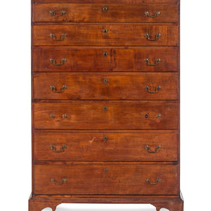 A Chippendale Maple High Chest of