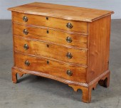 A CHIPPENDALE MAPLE OXBOW FRON