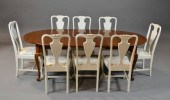 A CHIPPENDALE STYLE DINING SET