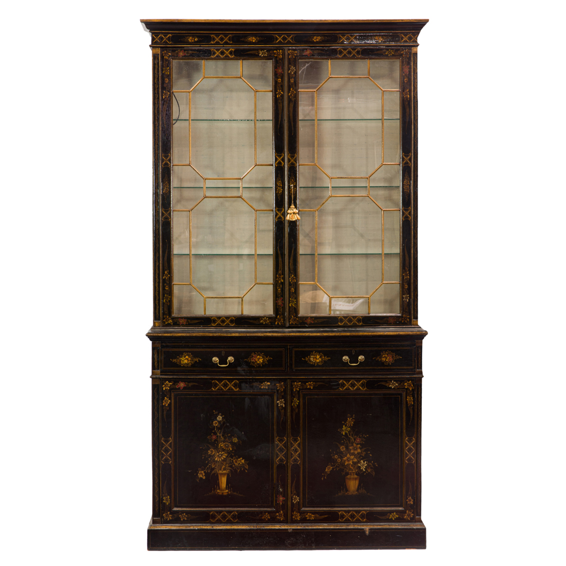 A CHIPPENDALE STYLE JAPANNED