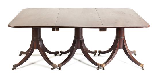 A Chippendale Style Mahogany Triple