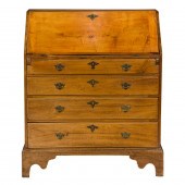 A CHIPPENDALE STYLE SLANT FRON