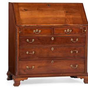 A Chippendale Walnut Slant Front
