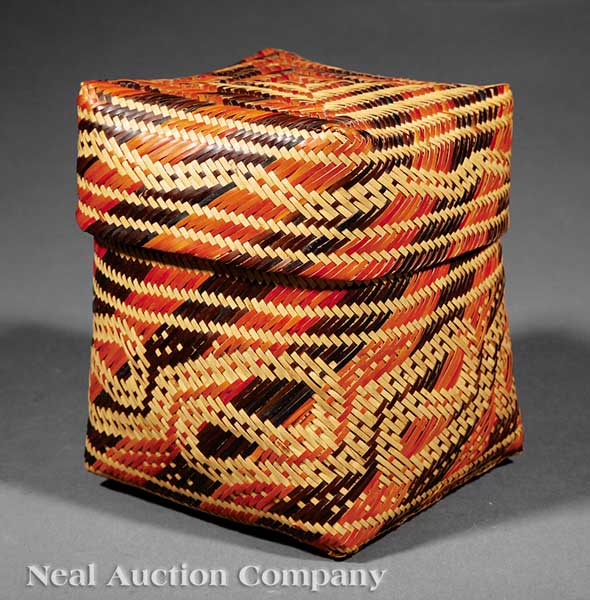 A Chitimacha Double Weave Carba red