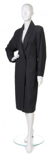 A Chloe Gray Wool Coat shawl c