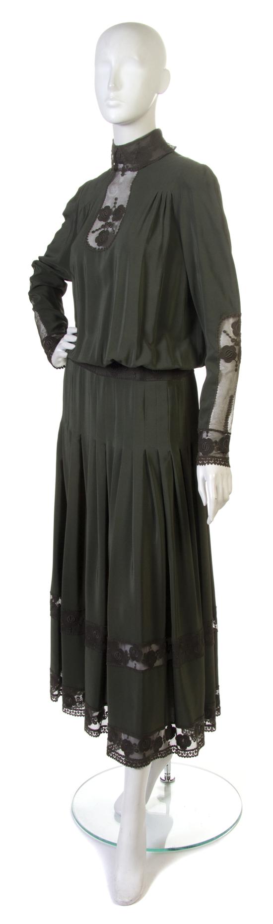 A Chloe Green Silk Dress with