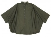 A Chloe Green Wool Cape. Label