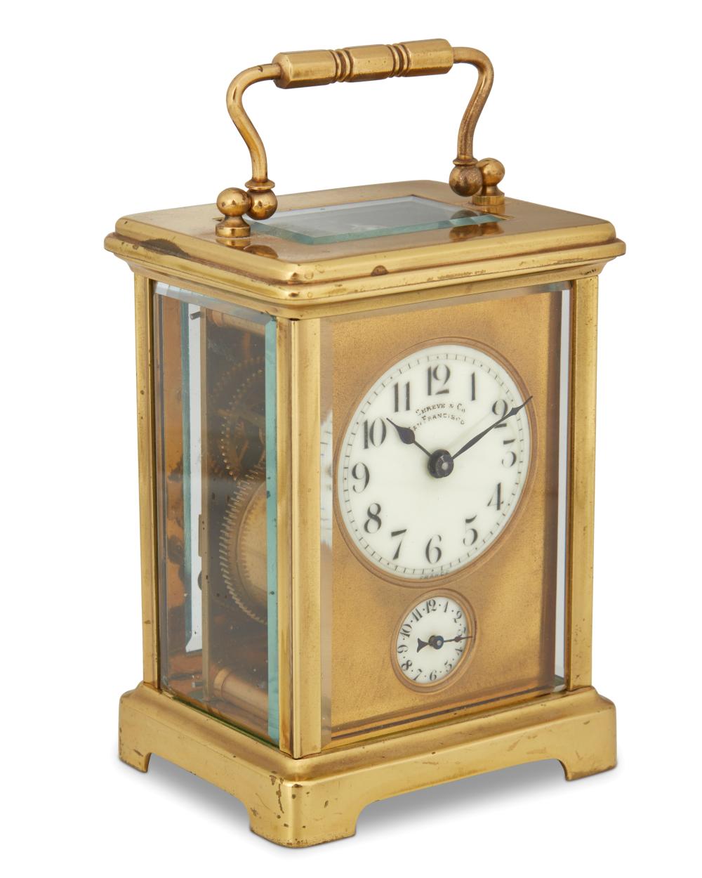 A CHREVE & CO. BRASS CARRIAGE