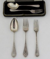 A christening spoon and fork G
