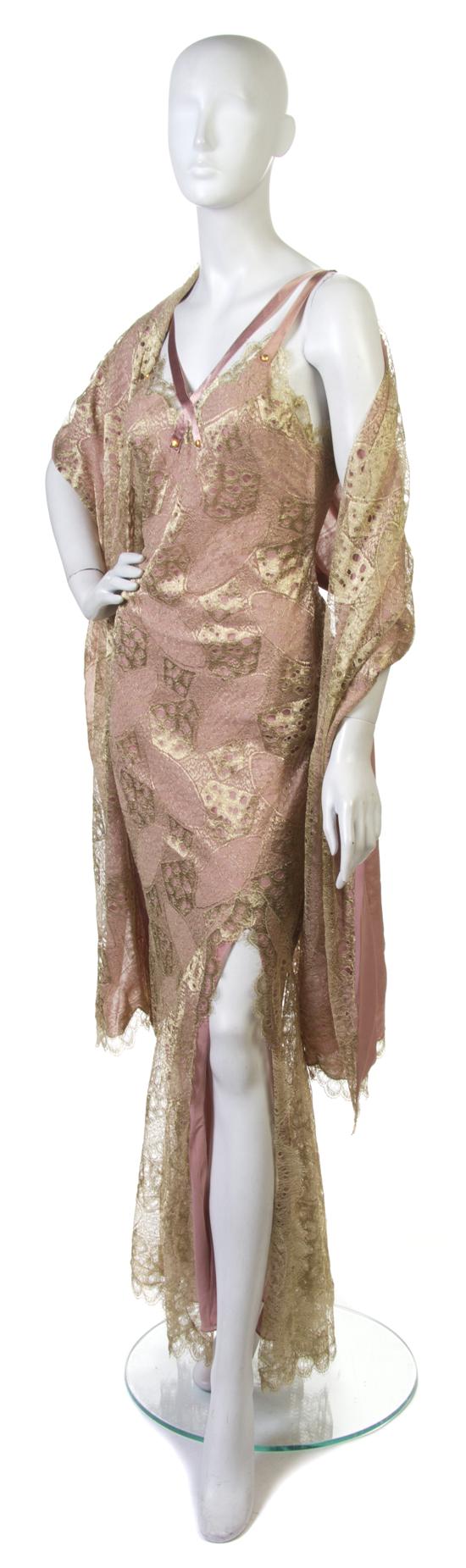 A Christian Dior Dusty Pink Silk