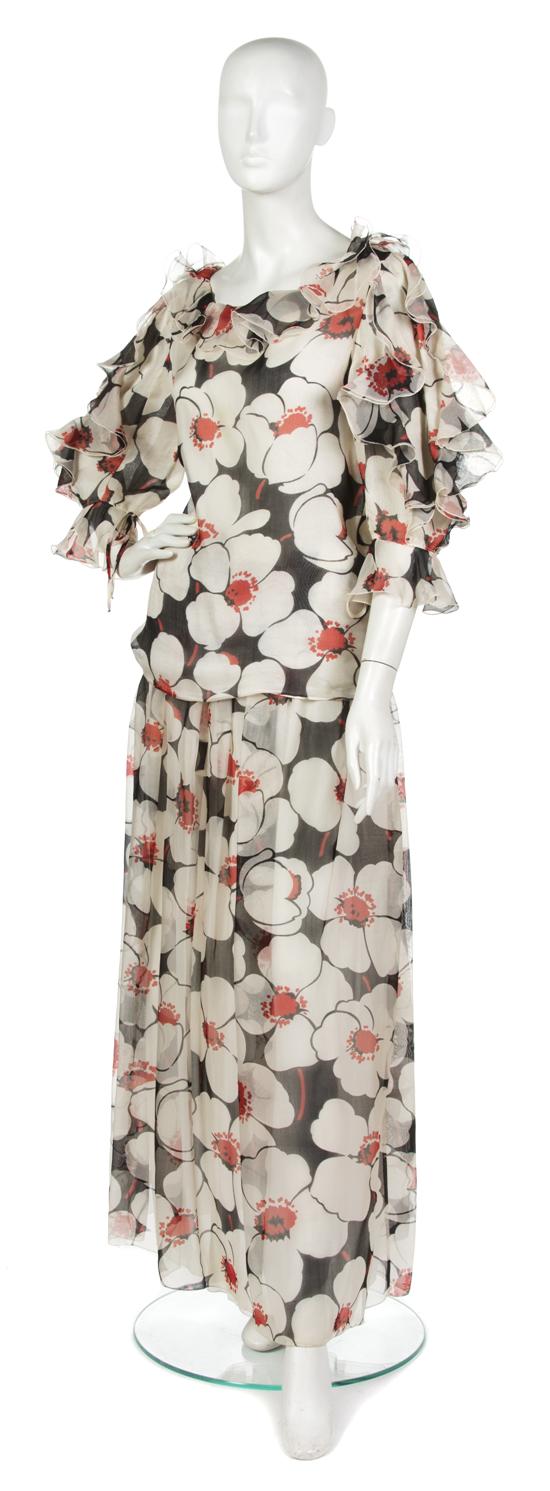 A Christian Dior Floral Silk