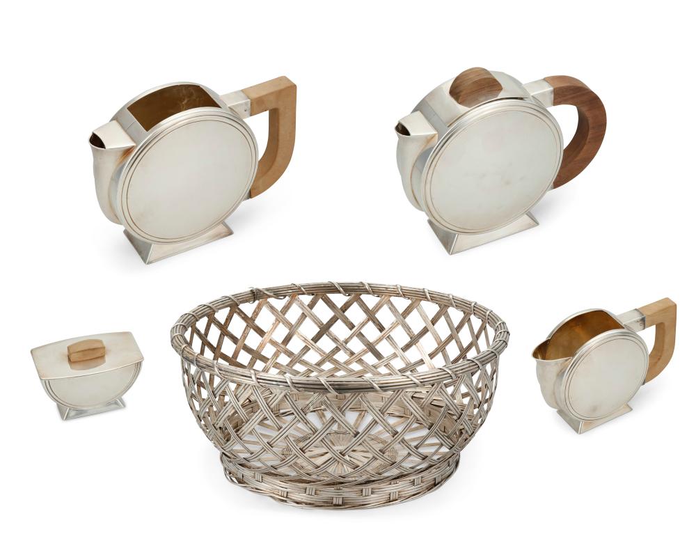 A CHRISTOFLE ART DECO SILVER-PLATED