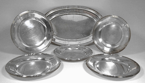 A Christofle plated oval serving