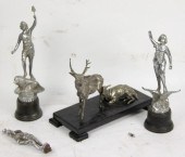 A chrome plated Spelter figura