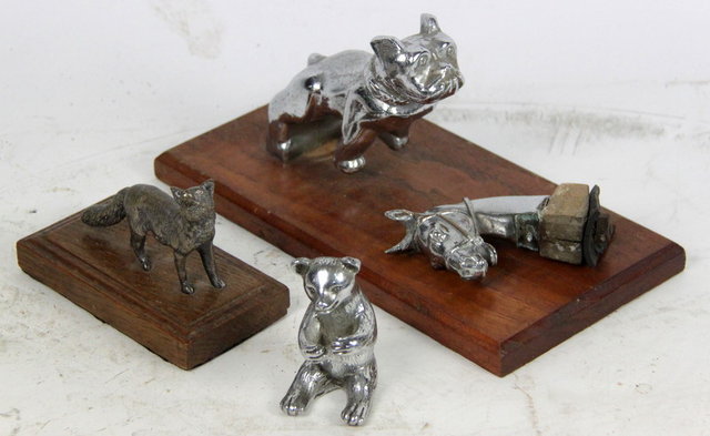 A chromium bull dog car mascot 12cm