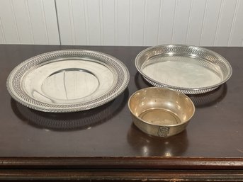 A circular Gorham plate 10” dia., A
