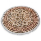 A CIRCULAR ORIENTAL SILK RUGDE