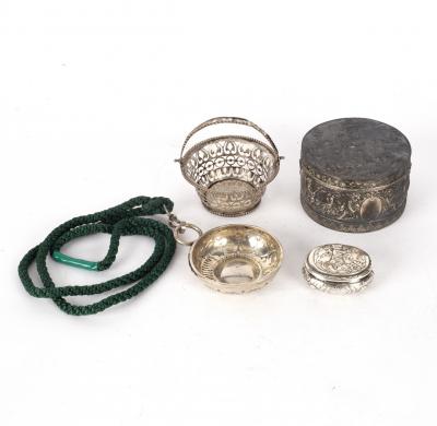 A circular silver box, Berthold