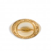 A CITRINE AND EIGHTEEN KARAT G