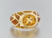 A Citrine and Plique A Jour En