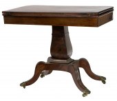 A CLASSICAL MAHOGANY CARD TABL